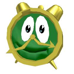alarm clock  - Goofy green alarm clock
