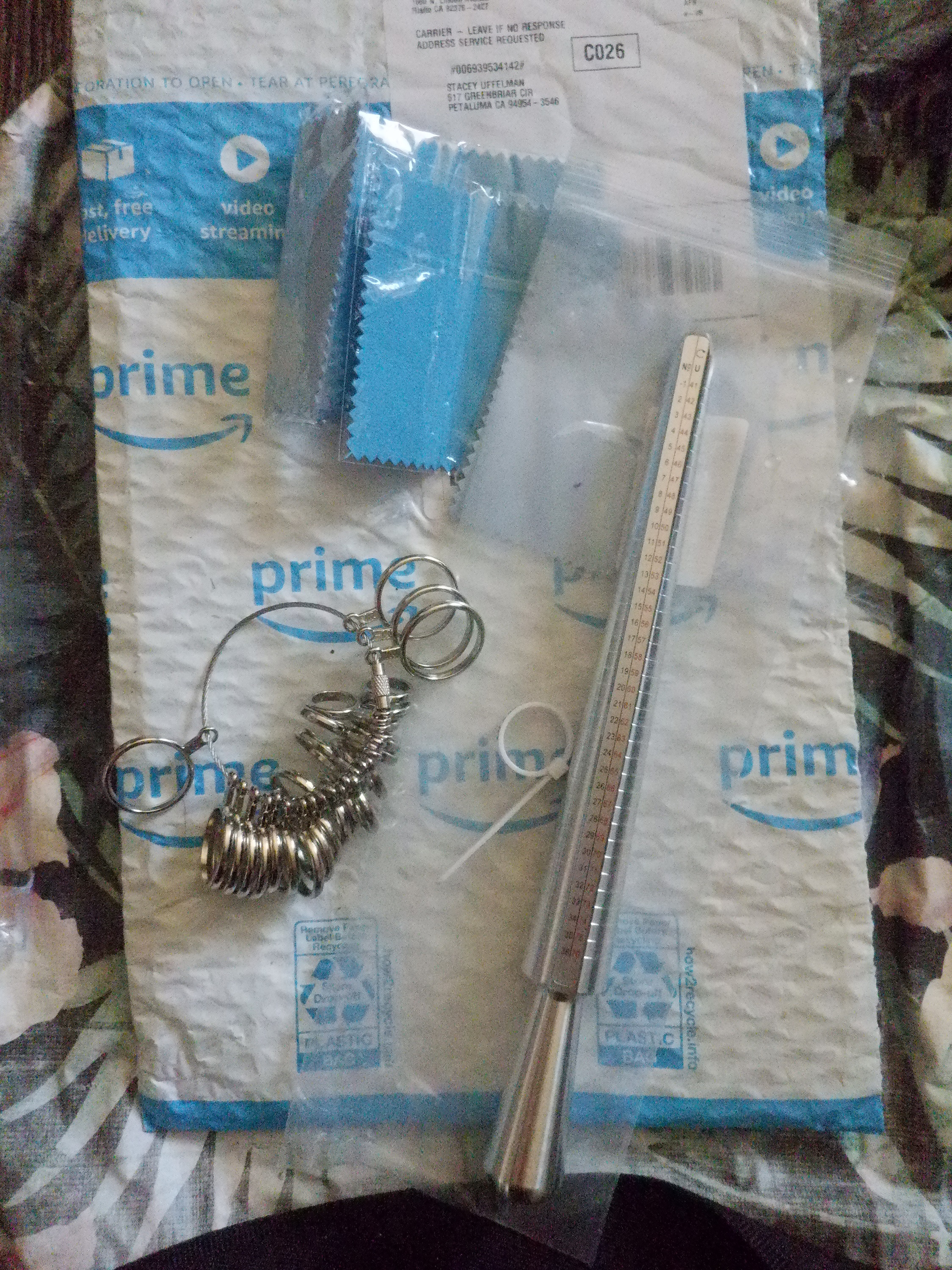 Photo I took of the ring sizing kit I got in the mail Photo I took of the ring sizing kit I got in the mail