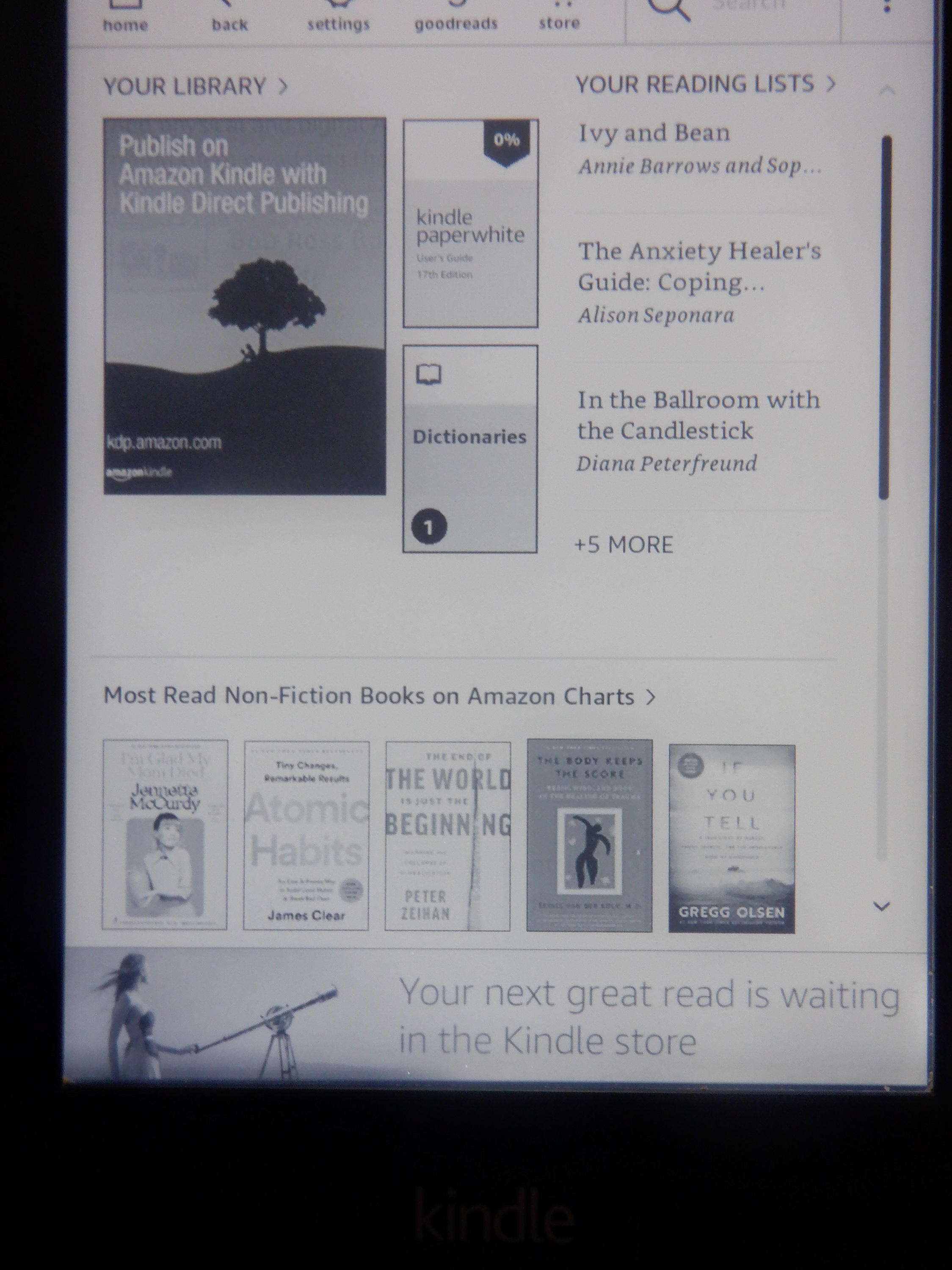 Got my Kindle Paperwhite working Got my Kindle Paperwhite working