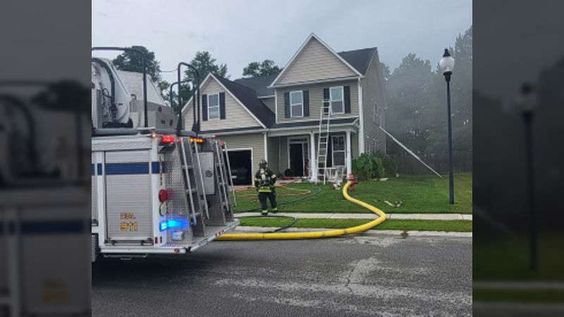 A house fire in Mallory Creek North Carolina that happened on Monday.