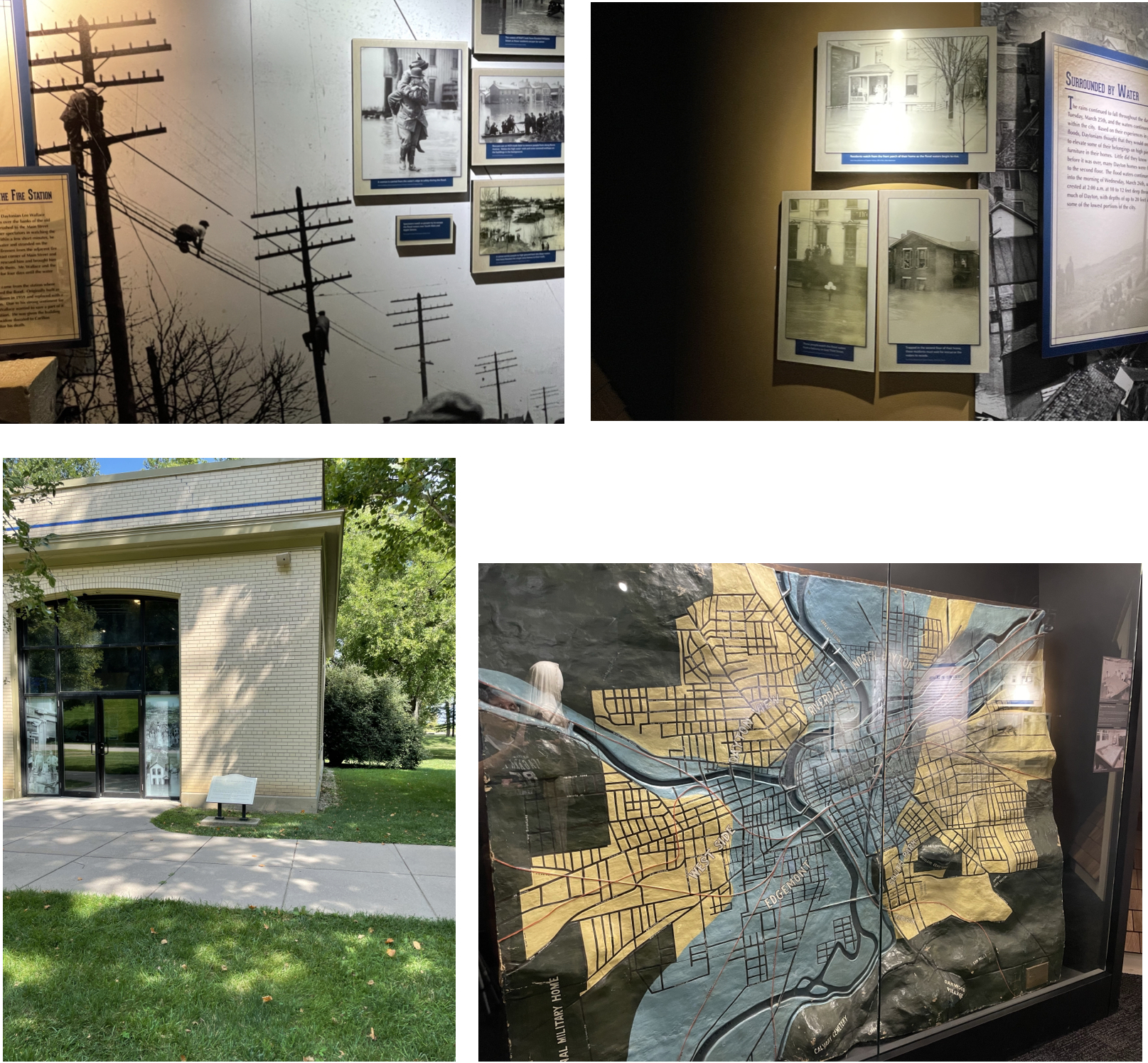 Photos of displays at the flood museum at the Dayton Historical park.  Photos taken by and the property of FourWalls.