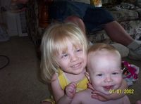 my  babies  - my girls name is allison and my lil boy is ray
