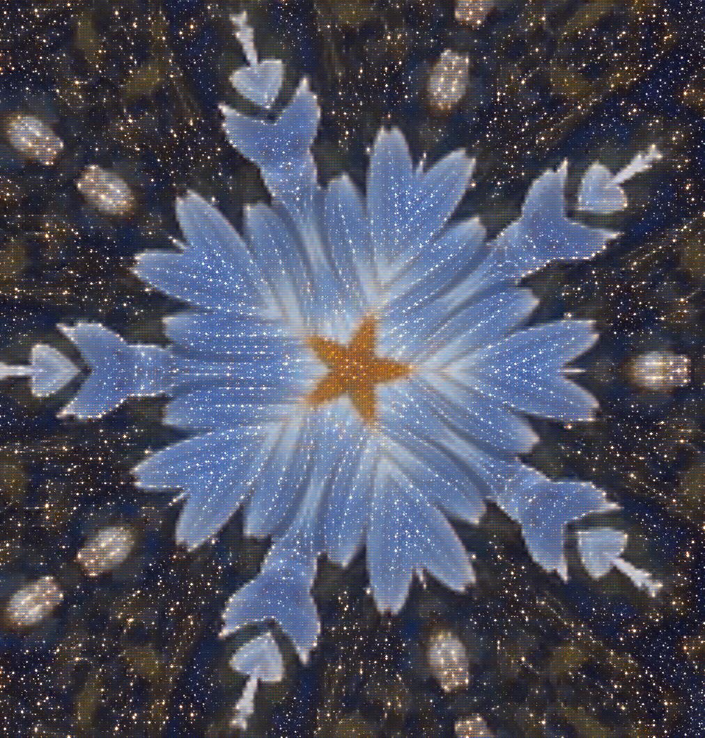 Photo taken by me with Kaleidoscope and Space effects on LunaPic.com
