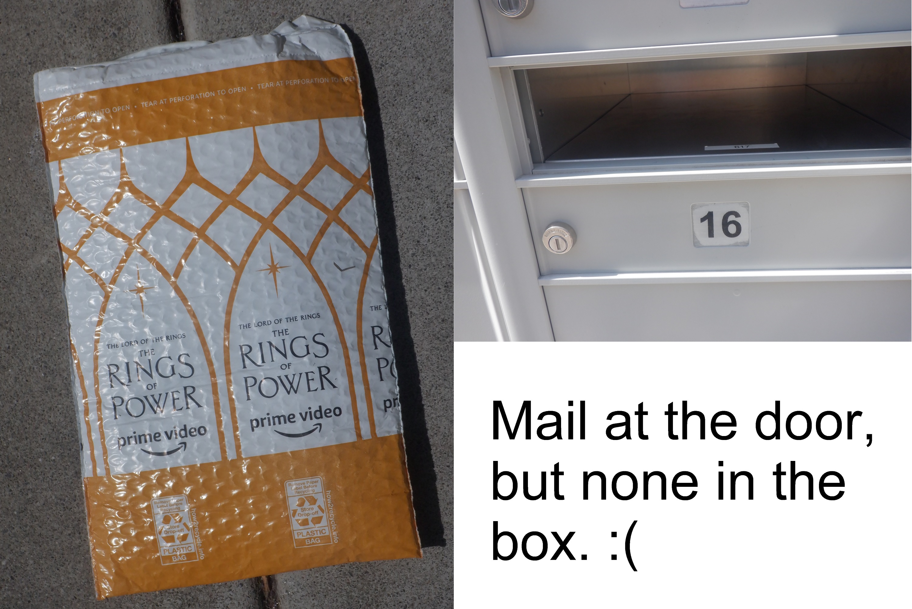 One at the door, but none in the box / myLot