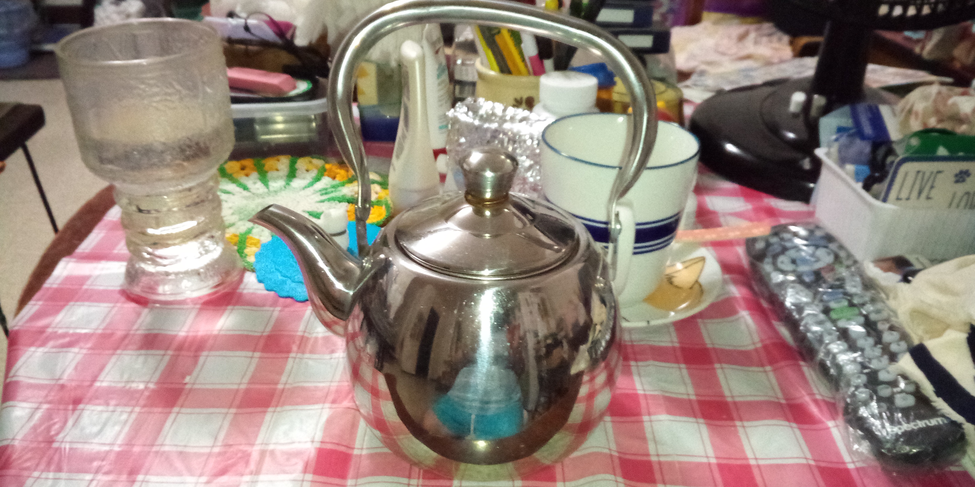 My tea kettle from Ross department store.