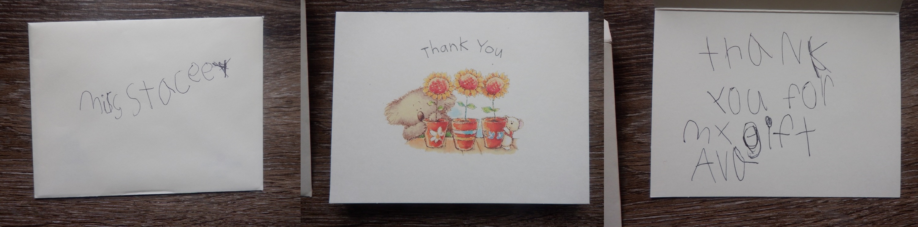 Card I recieved from friend's granddaughter Card I recieved from friend's granddaughter