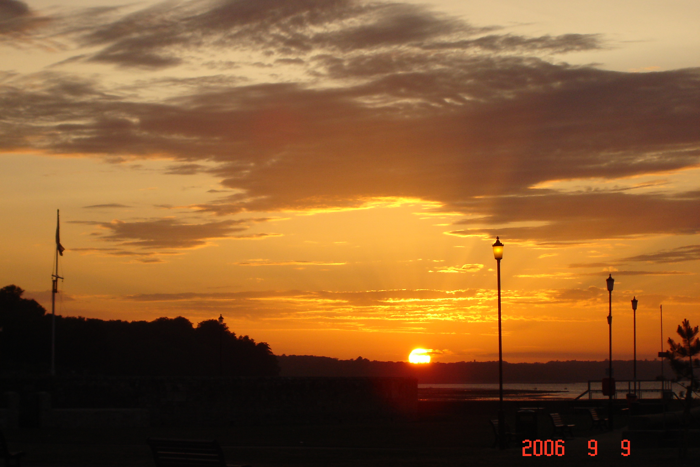 Sunset - The sunset I have seen from Isle of Wight. It was one of the few I have seen in England. As most of the time either it is dark soon before we leave office. I had been to Isle of Wight and had an opportunity to get one good picture of Sunset