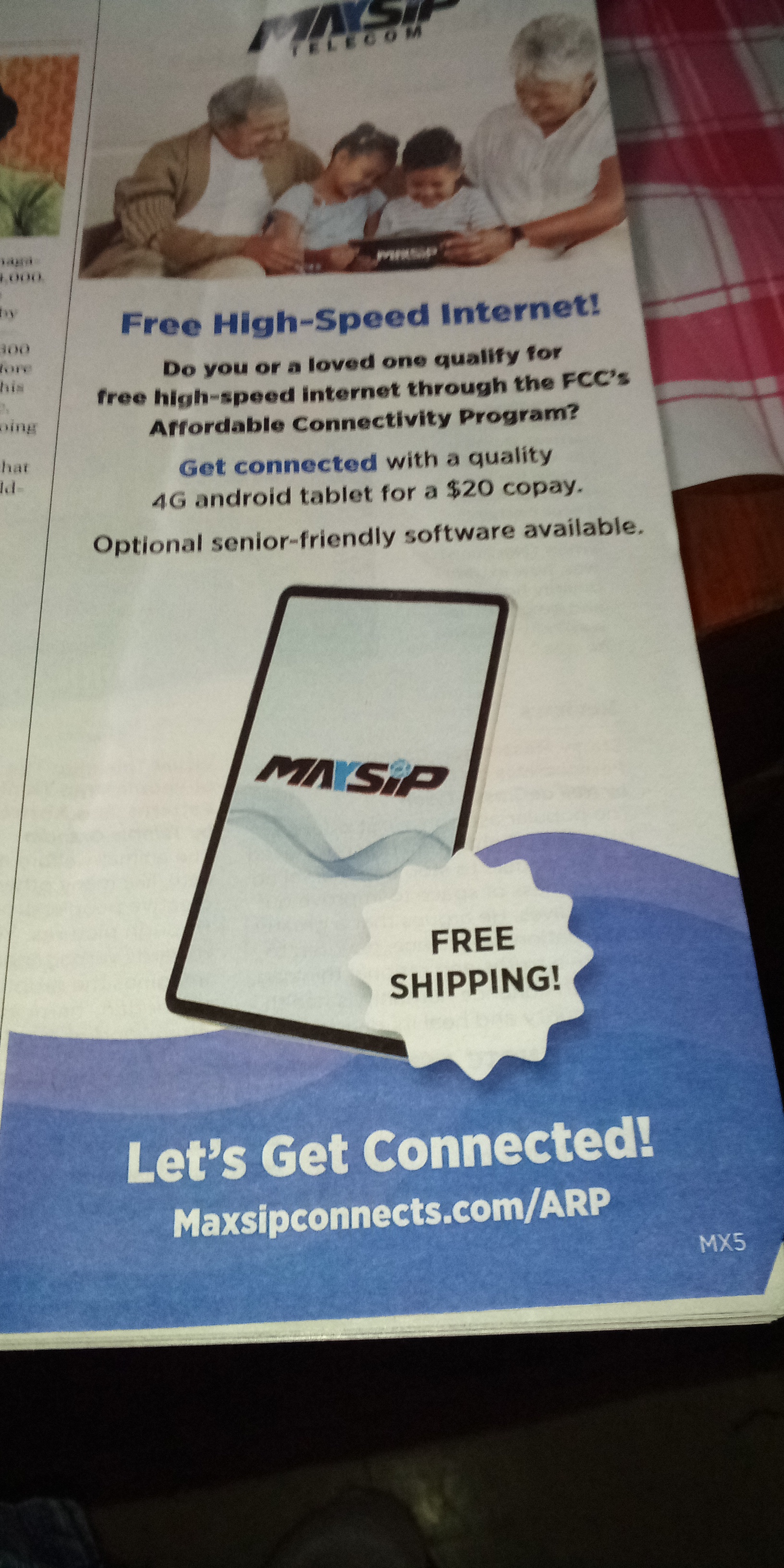 Ict/Nov 2022 AARP Magazine of 15 ad.