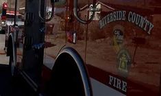 Fire engine of the Riverside Fire Department in California. Fire engine of the Riverside Fire Department in California.