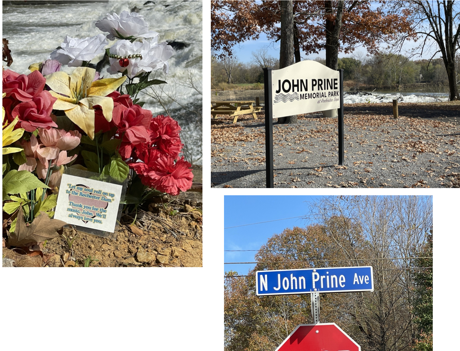 Photos from the John Prine Memorial Park and the John Prine sign in Drakesboro, KY.  Photos taken by and the property of FourWalls.