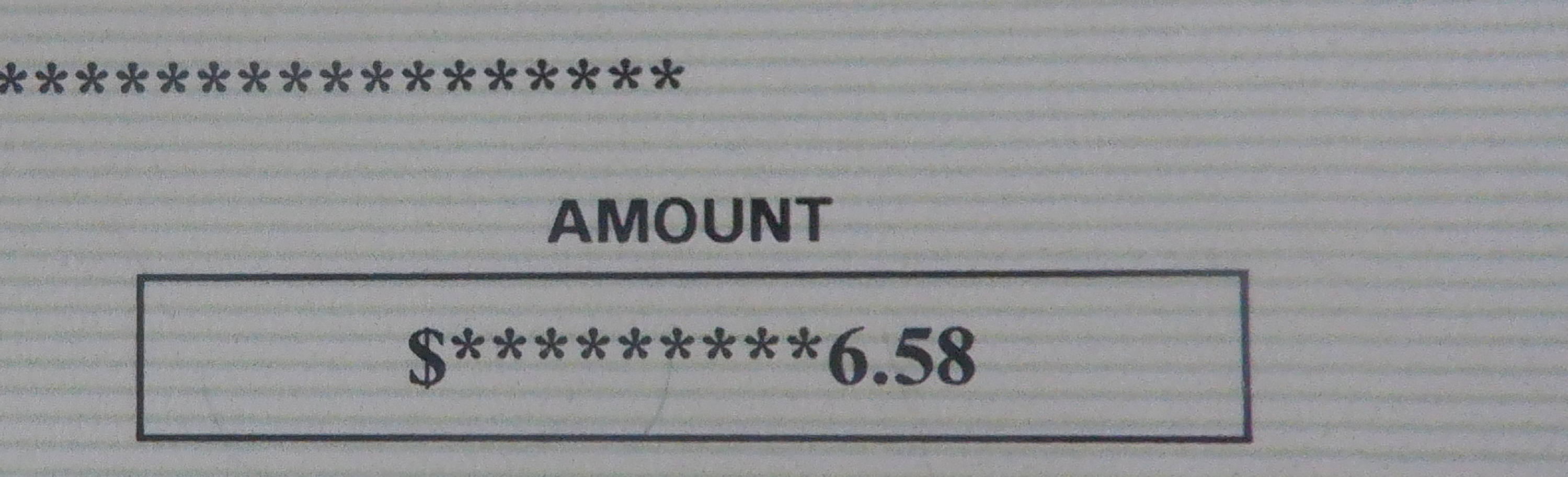 Photo I took of the amount of the check I found Photo I took of the amount of the check I found