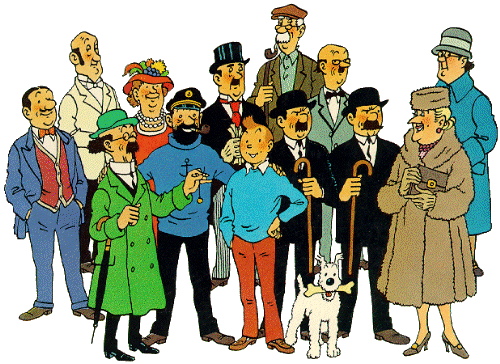 Characters of TINTIN comics series - Captain Haddock: Its my opinion. What's your opinion? Tintin, Snowy, Captain Haddock, Professor Calculus, Thomson and Thompson, Bianca Castafiore and others