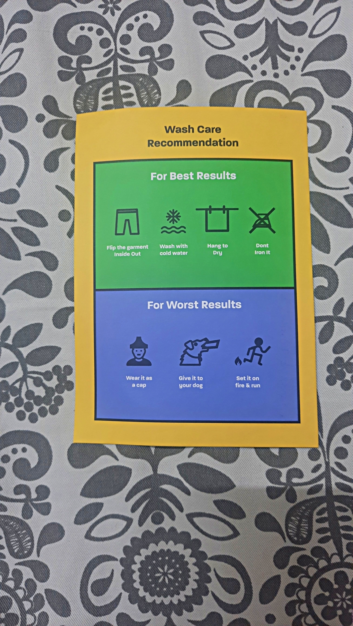 Funny instructions Funny instructions