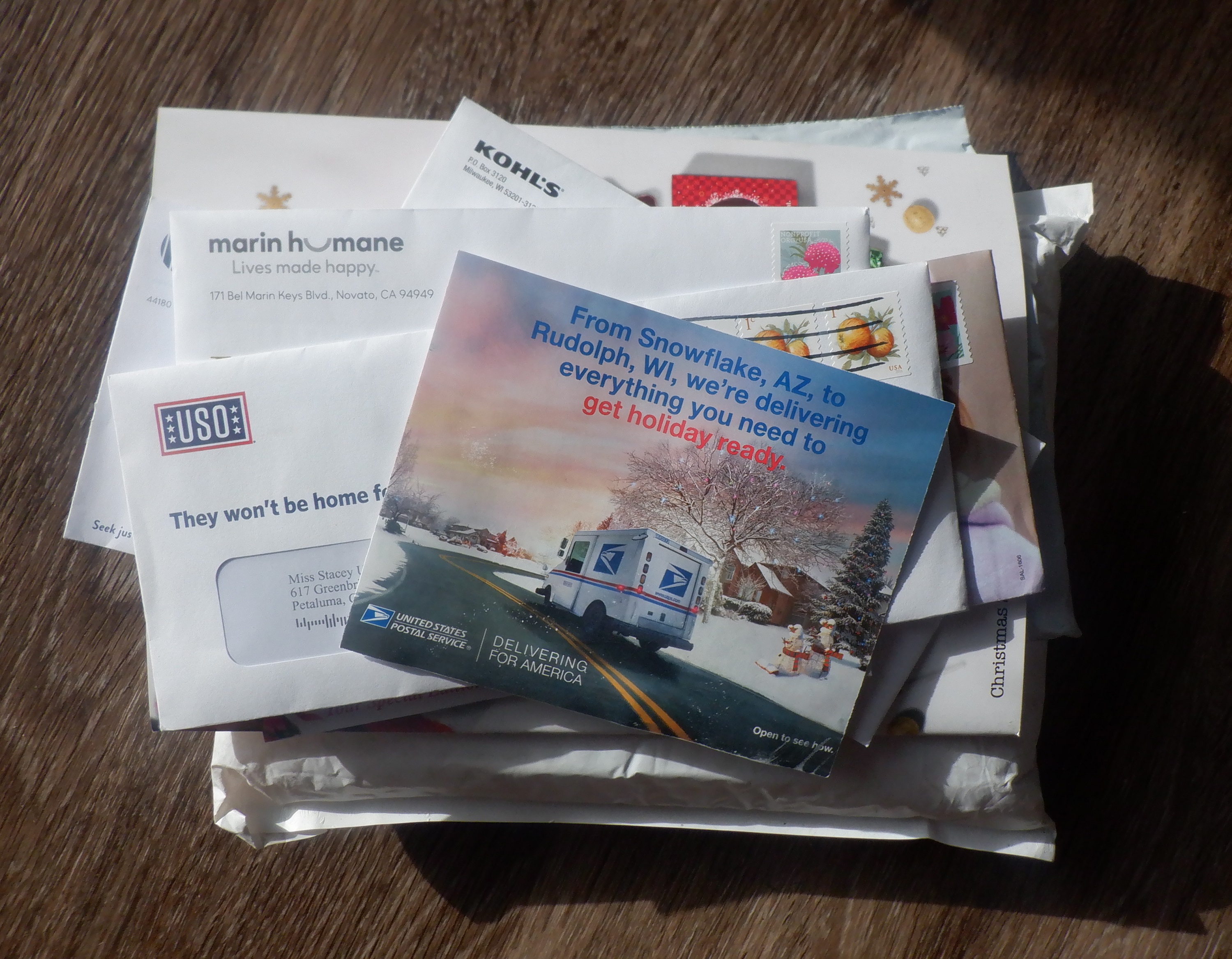 Photo I took of the mail I got when I was out on my walk Photo I took of the mail I got when I was out on my walk