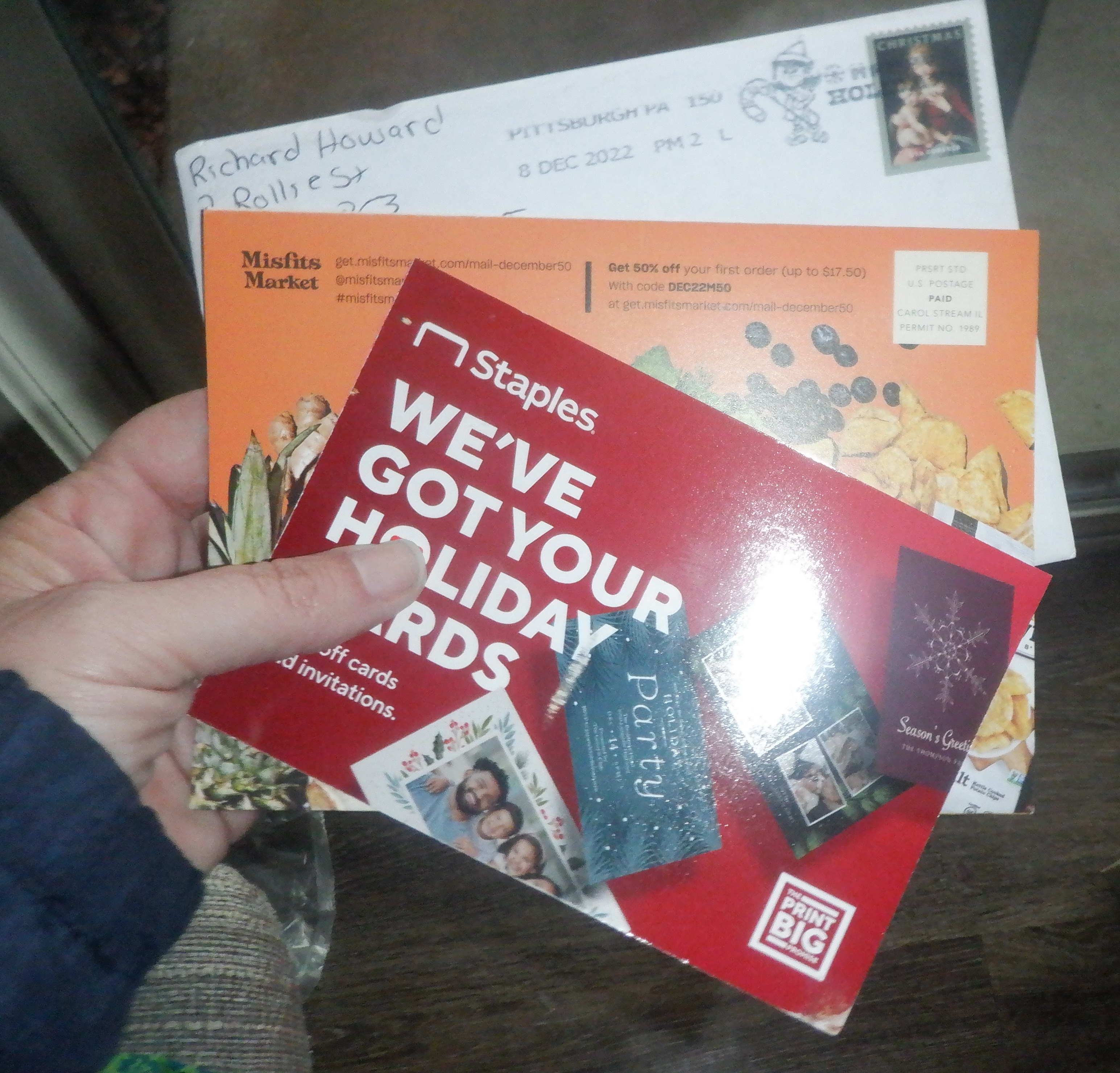 Photo I took of the mail I got today. Photo I took of the mail I got today.