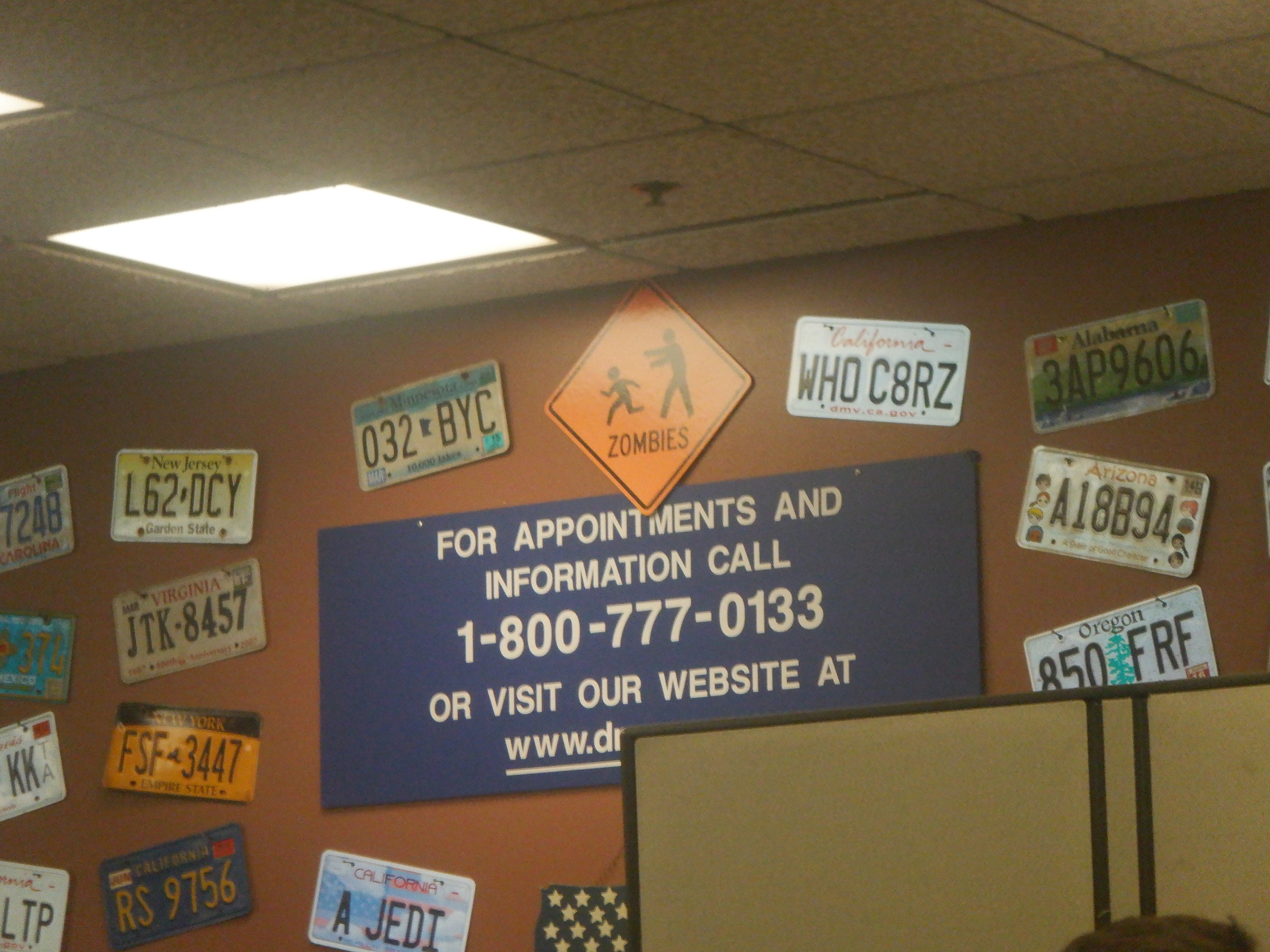 Photo I took of a wall in the DMV Photo I took of a wall in the DMV