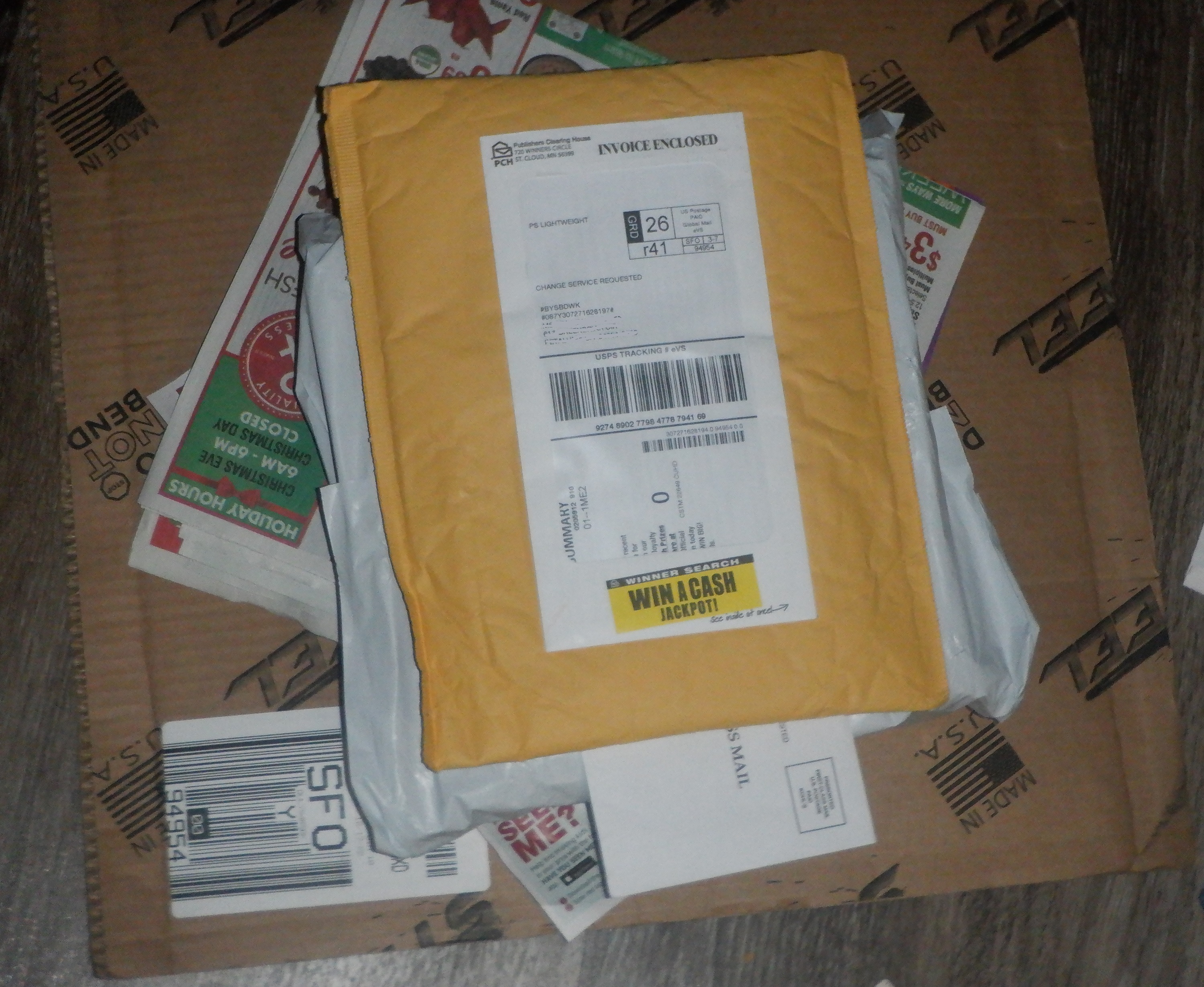 Photo I took of the mail 12-20-22 Photo I took of the mail 12-20-22
