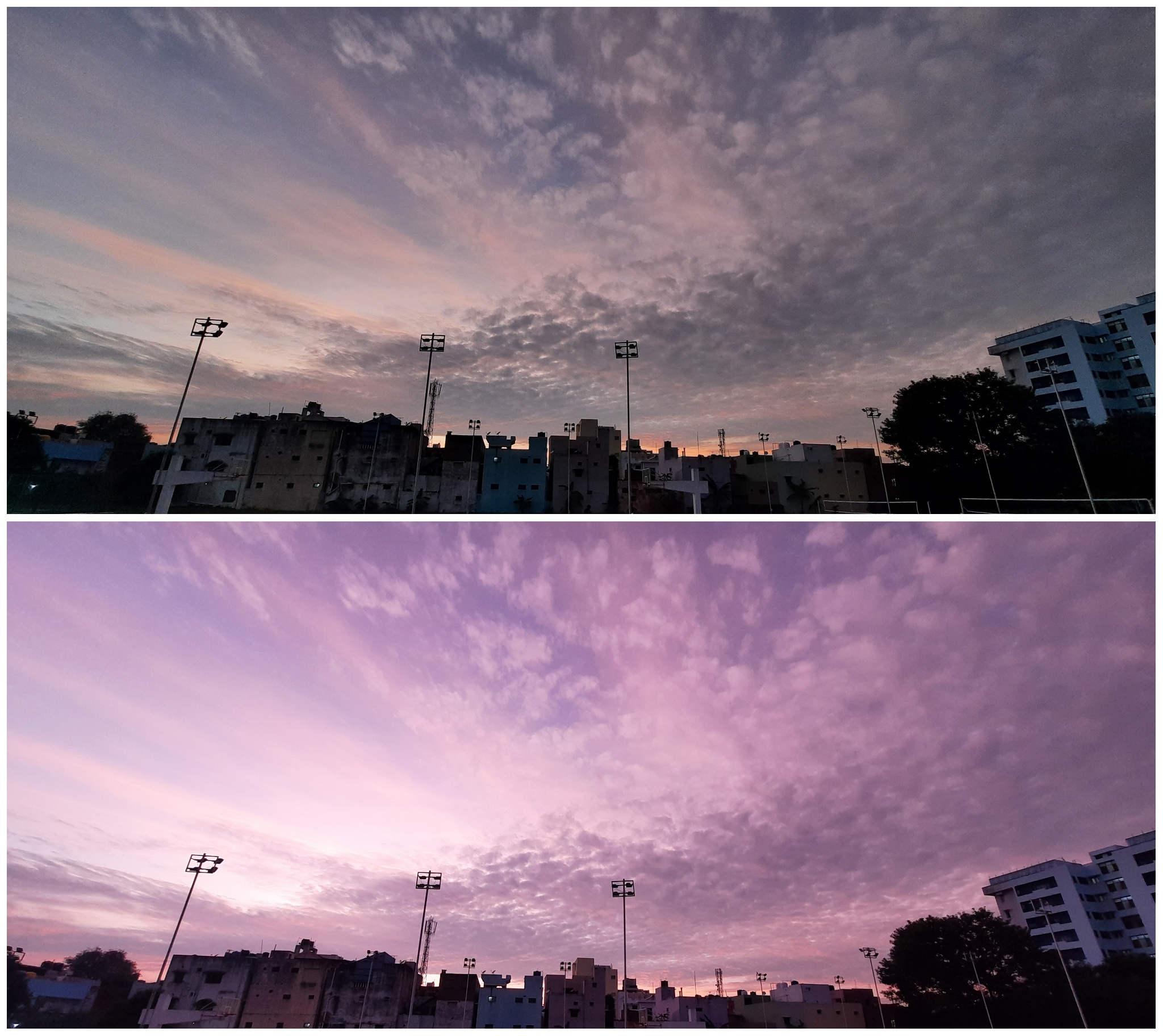 Colors of sunset at dusk Colors of sunset at dusk