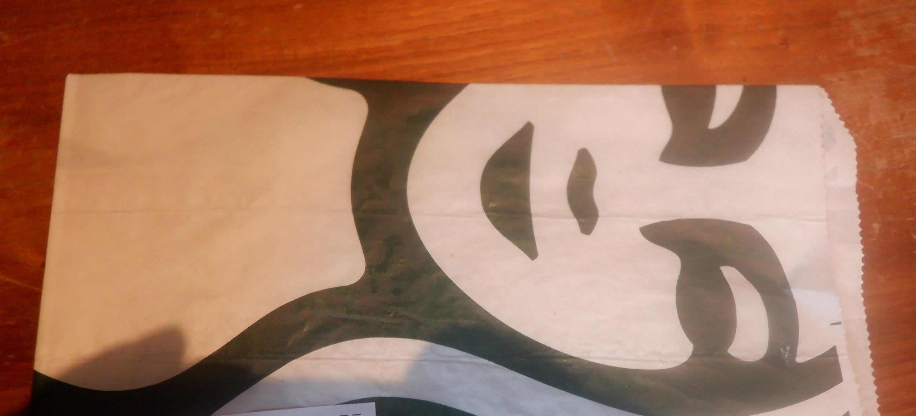 Photo I took of the bag my Starbucks order came in Photo I took of the bag my Starbucks order came in