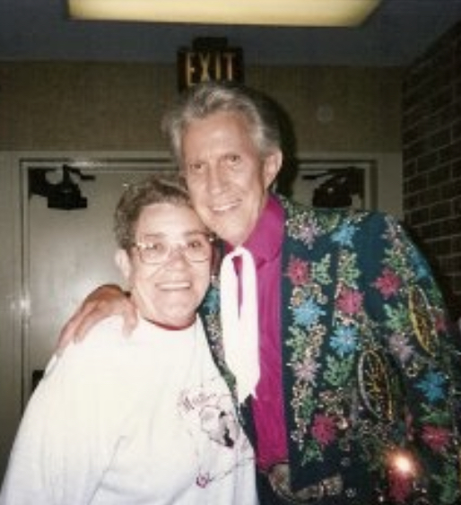 My mom and Porter Wagoner, 1997.  Photo taken by and the property of FourWalls.