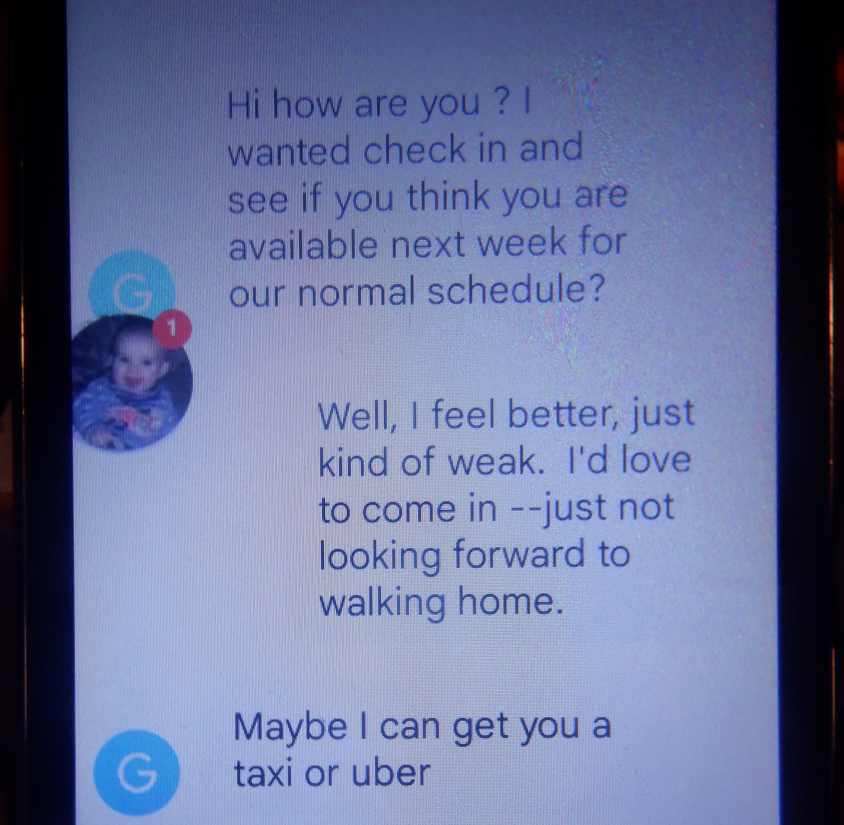 Text from my boss Text from my boss