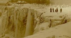 Niagra Falls - THIS PICTURE WAS TAKEN WHEN NIAGARA FALLS WAS COMPLETELY FROZEN IN THE YEAR 1911.  A VERY RARE PHOTO.