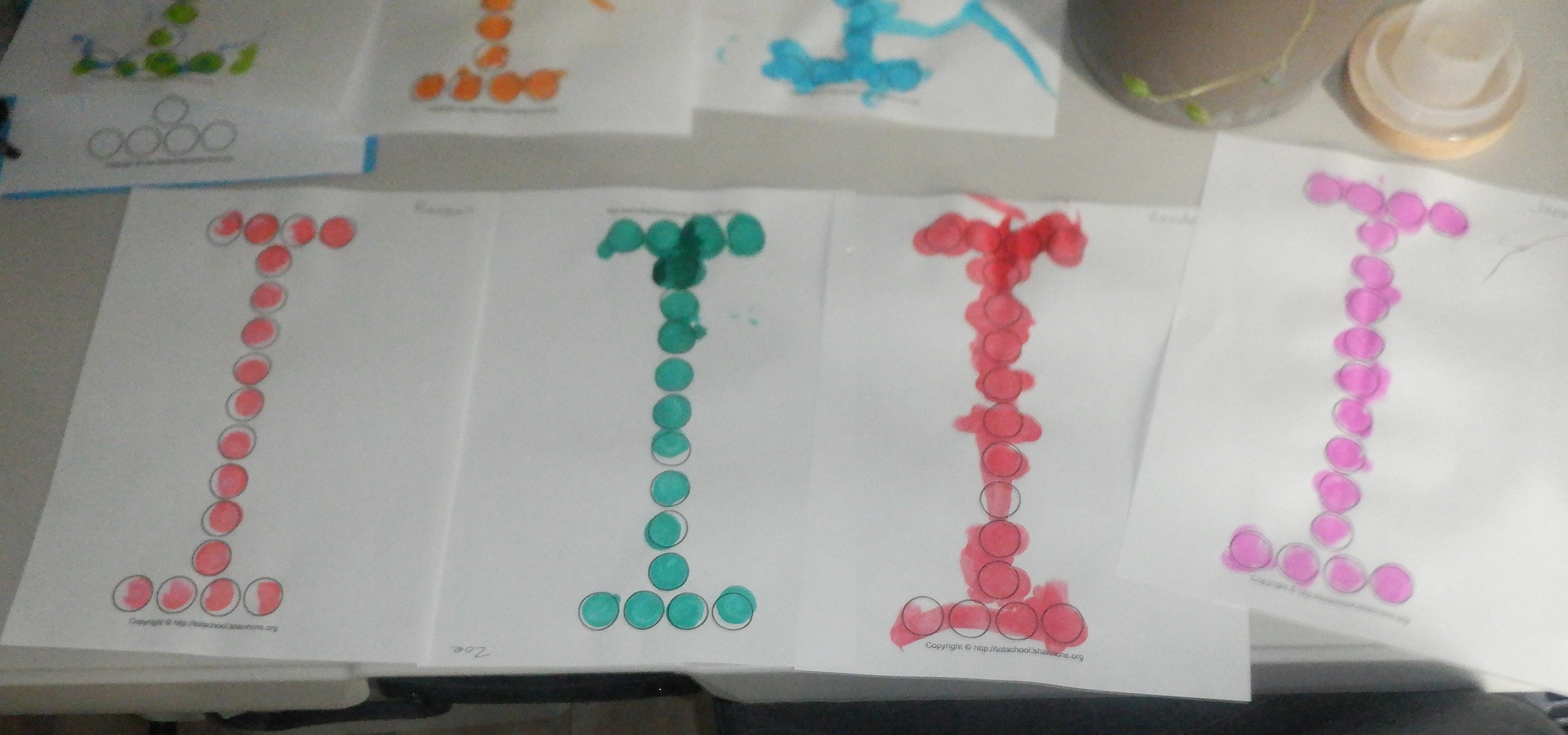 Letter I's done by kids at work today Letter I's done by kids at work today
