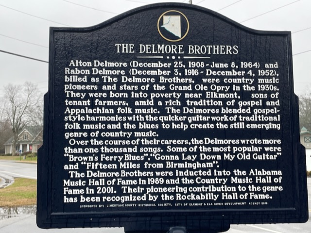 Delmore Brothers plaque in Elkmont.  Photo taken by and the property of FourWalls.