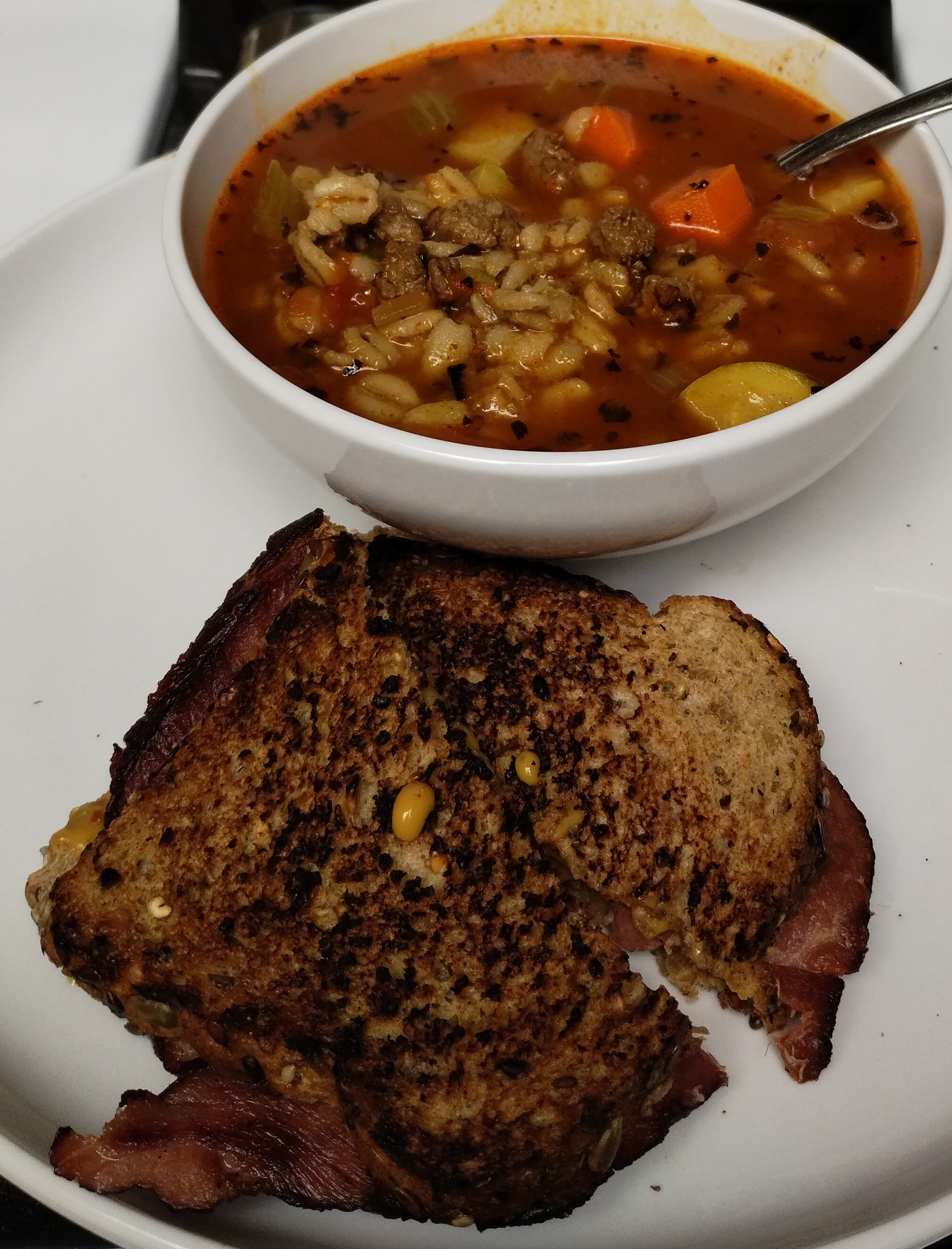 Frugal Living Soup and sandwich for dinner / myLot