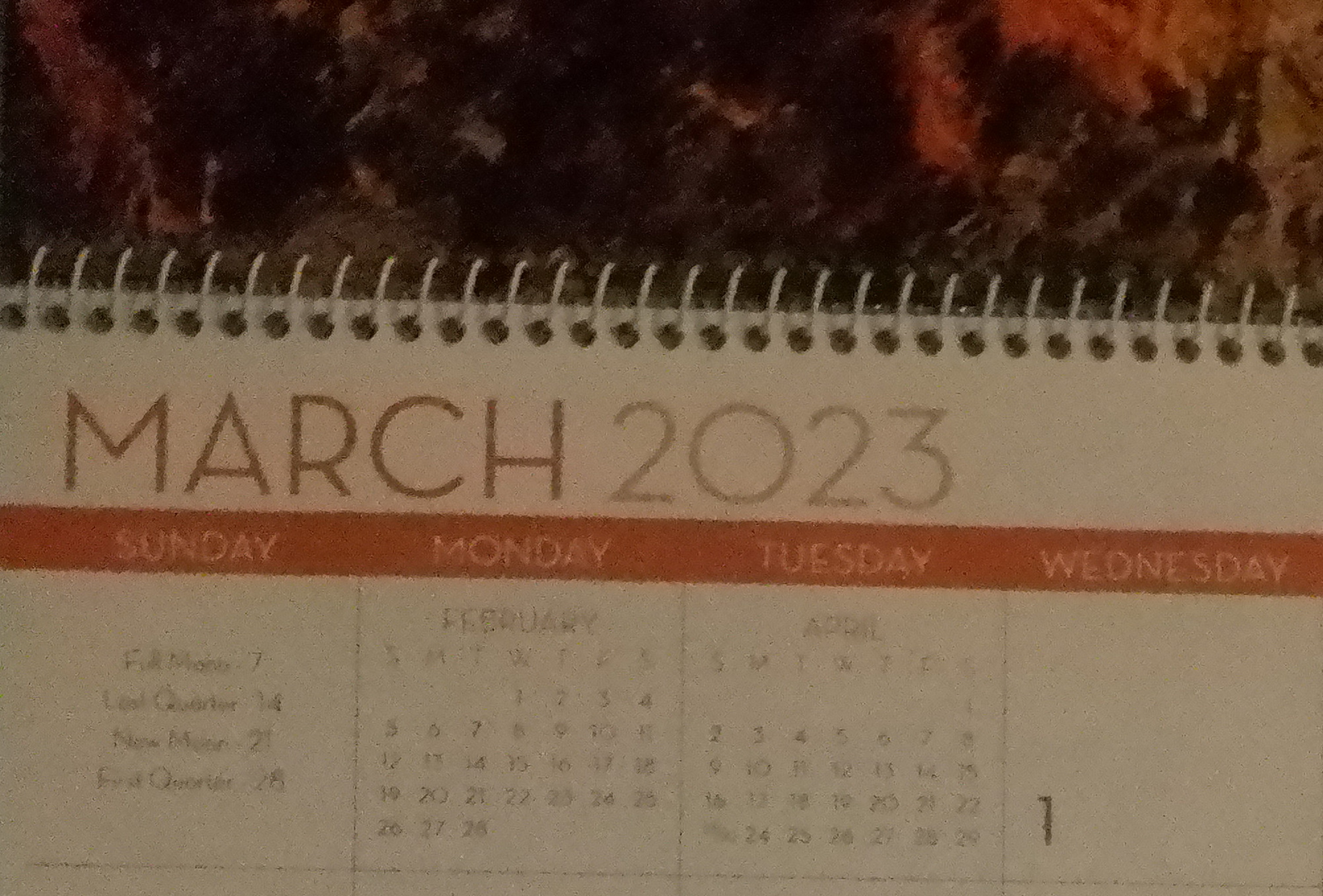 Photo I took of my calendar Photo I took of my calendar