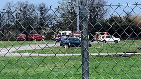 An area in Huntsville Alabama where one man fell into a creek and was rescued. An area in Huntsville Alabama where one man fell into a creek and was rescued.