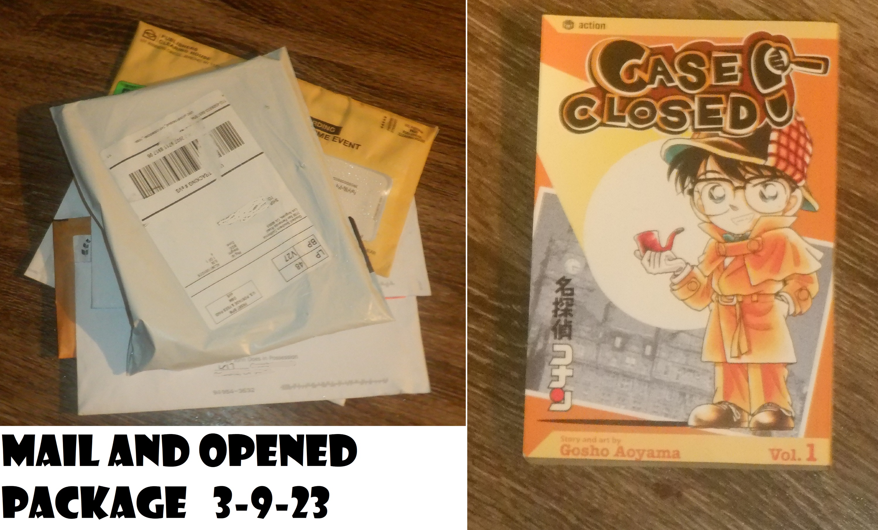 Photos I took of my mail and opened package