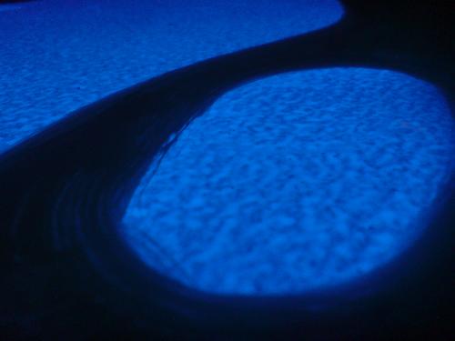 blue bubble - lighting effects in cafe japone