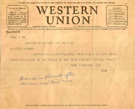 screenshot of old telegram