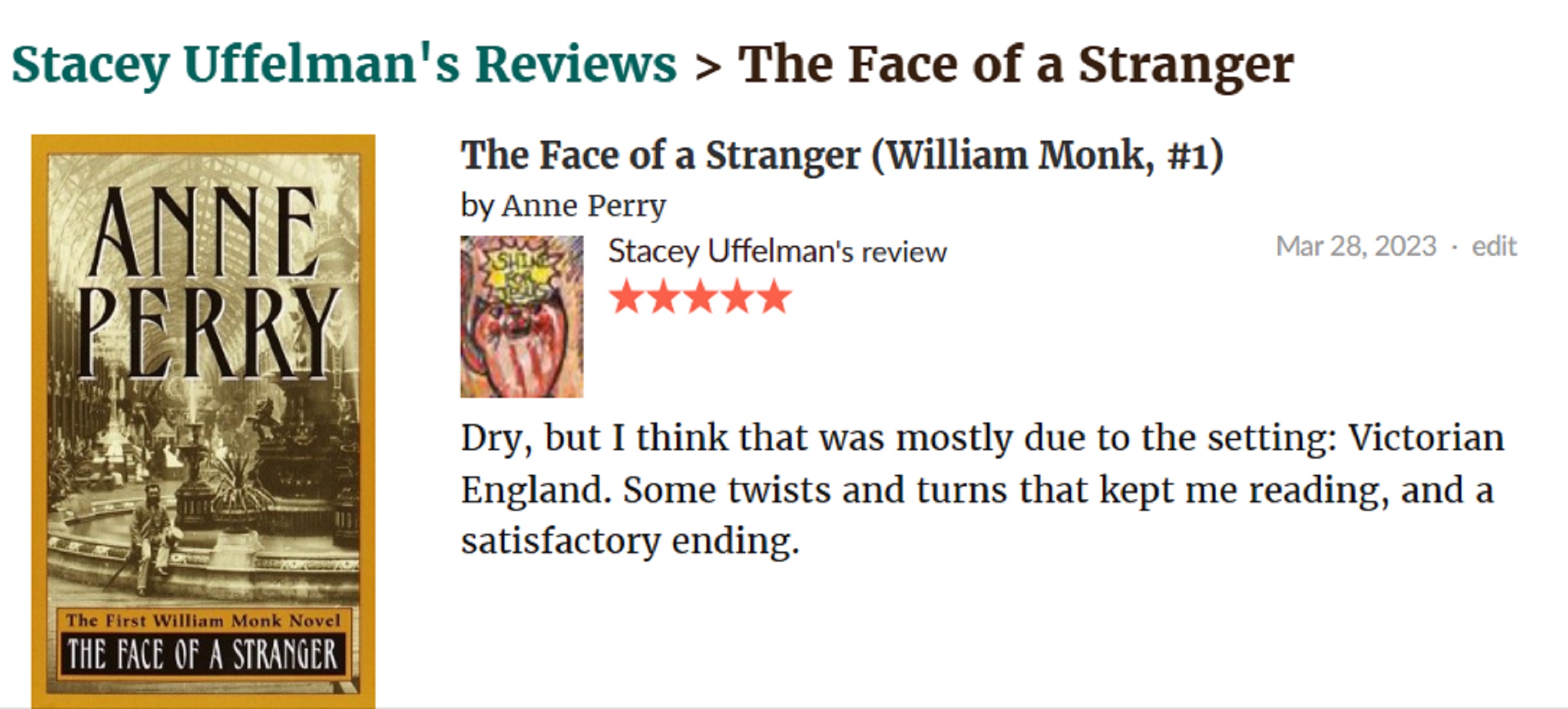 Screencap of my GoodReads page Screencap of my GoodReads page