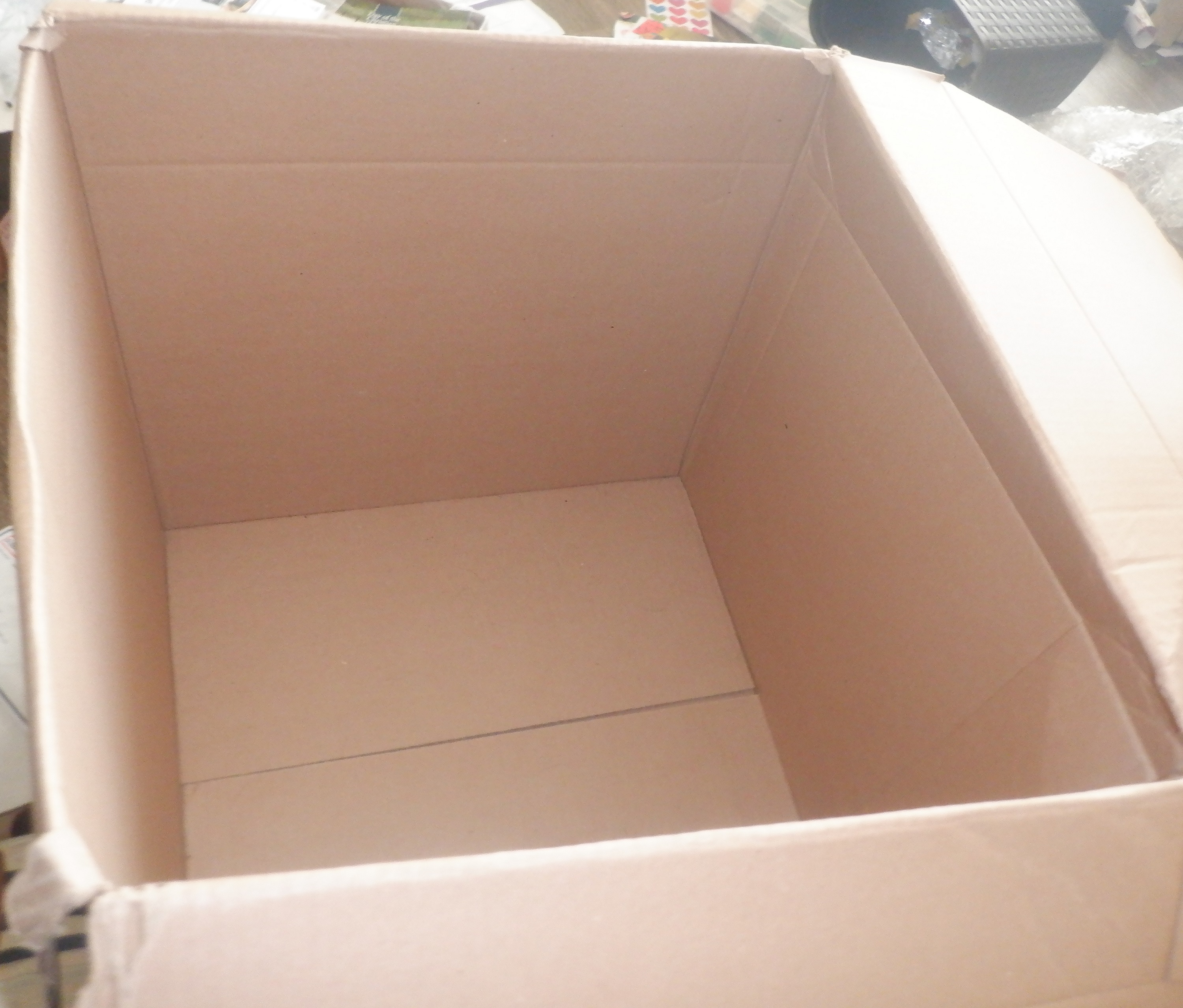 Photo I took of the huge box that was in my room with the bags removed