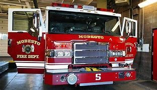 Fire engine of a Modesto California firetruck