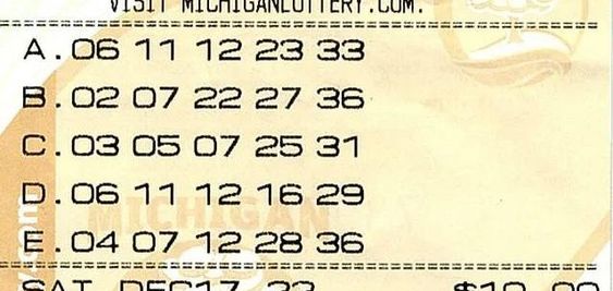 Image of a winning lottery ticket in Michigan Image of a winning lottery ticket in Michigan