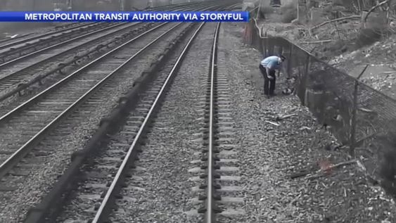 Employee with the  North Metro Railroad rescues a child in New York