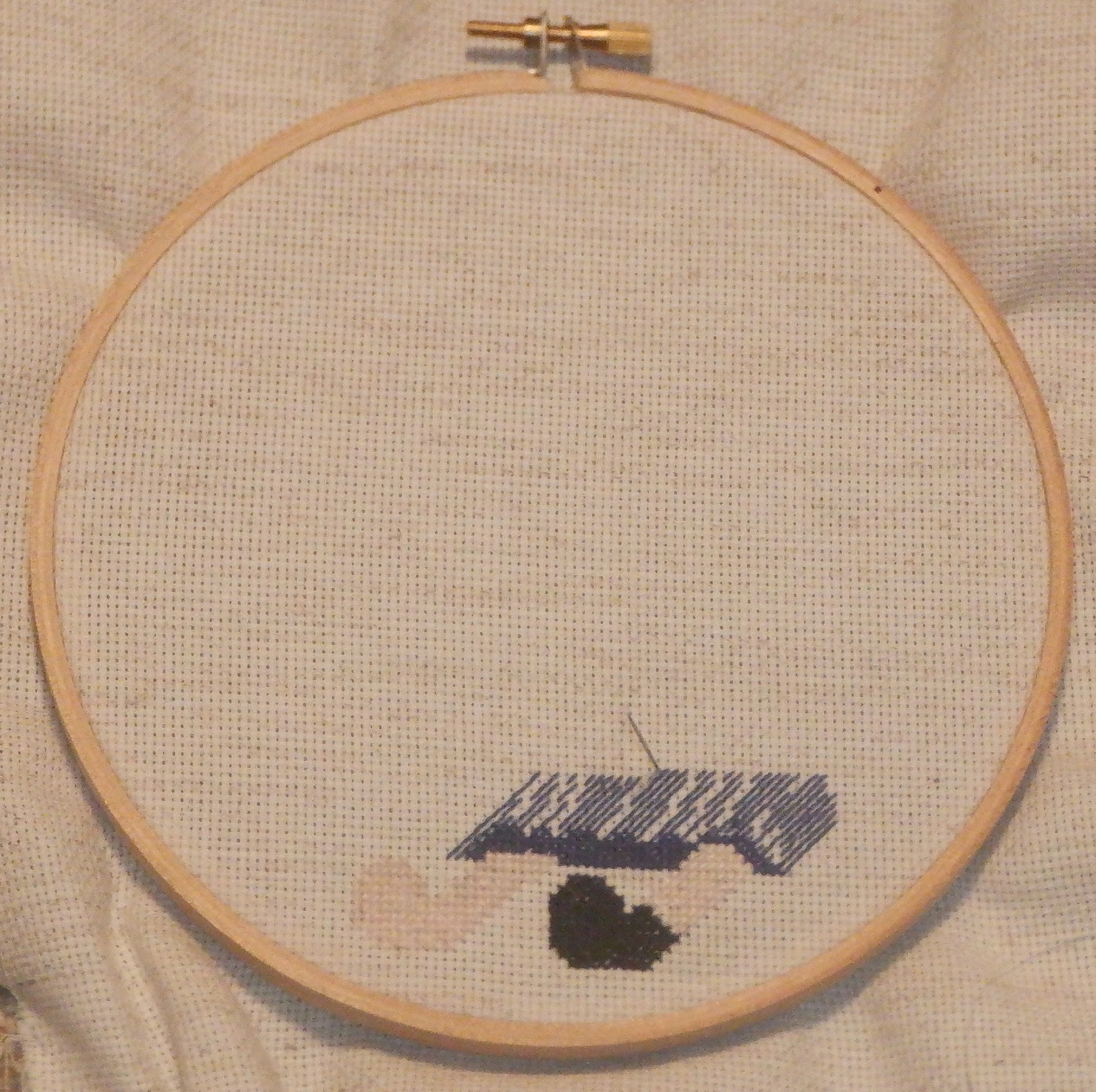 Photo I took of the progress on my cross stitch Photo I took of the progress on my cross stitch