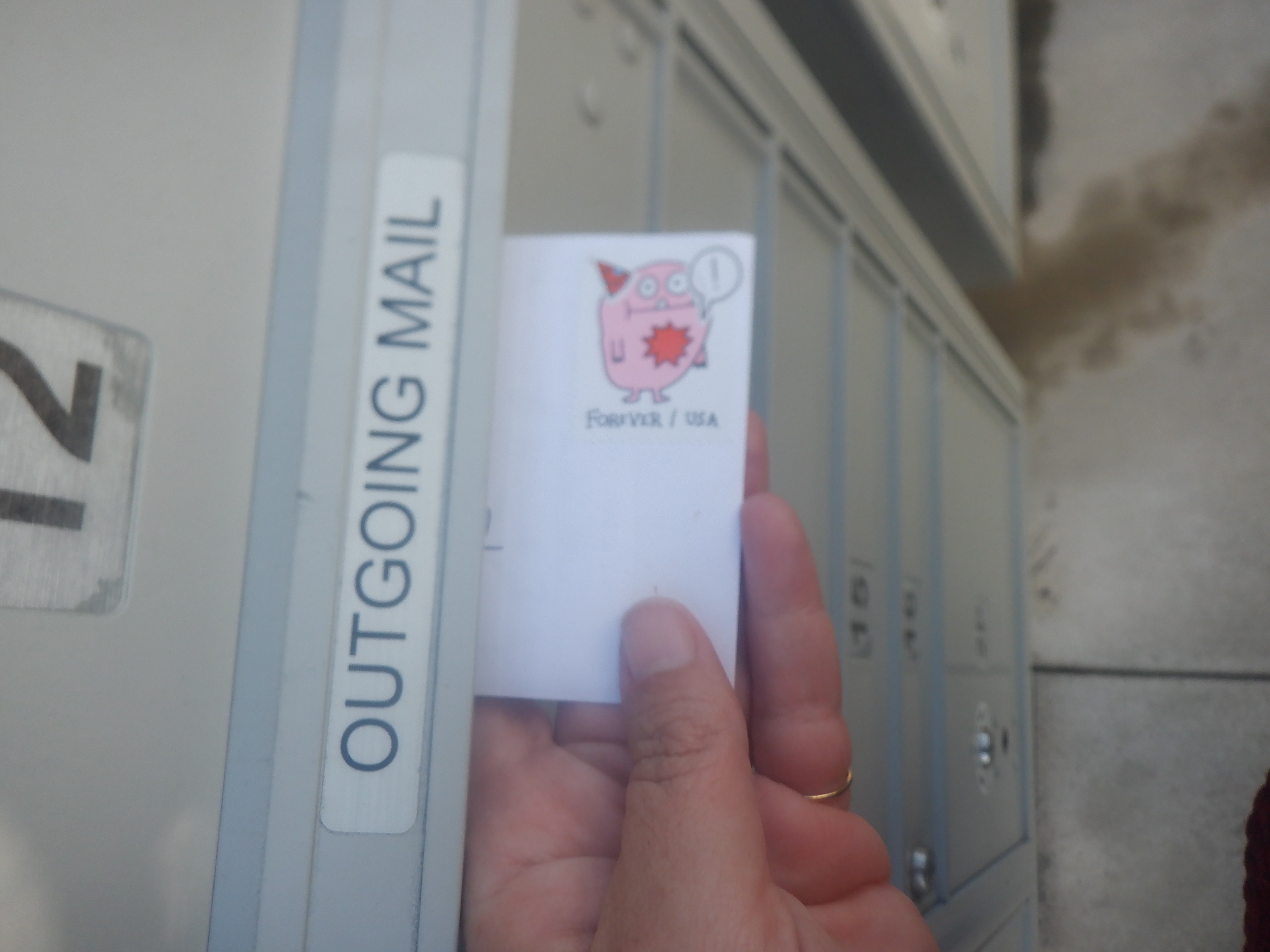 Photo I took of the mail going in Photo I took of the mail going in
