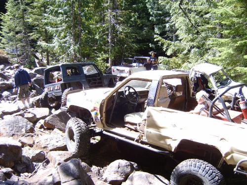 Weeling - Here is a pic of my first rock crawling pic with my b/f.  It was a great expirience and there were a lot of crazy guys just raing on thier trucks! Had a blast and have found a new hobby :)