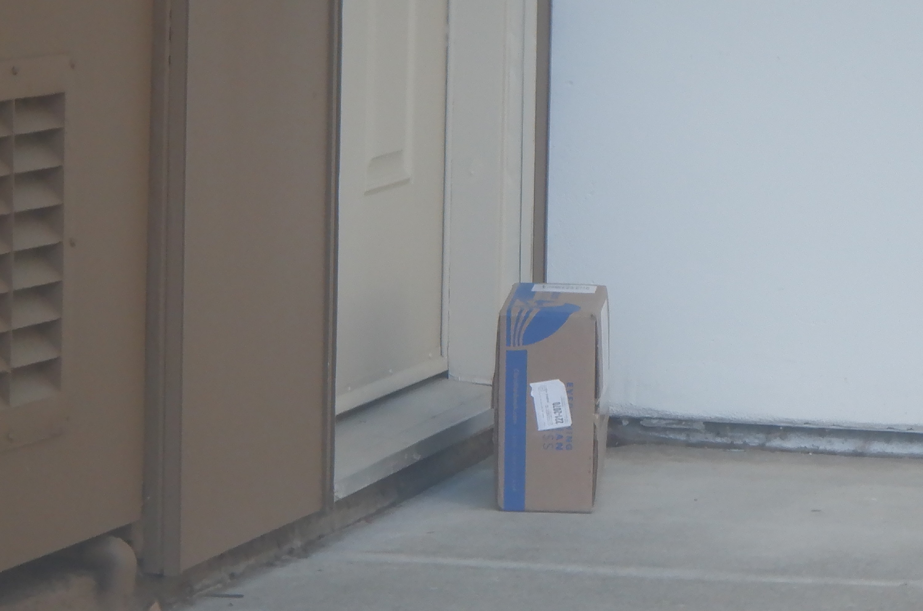 Photo of the package at my door when I came home today