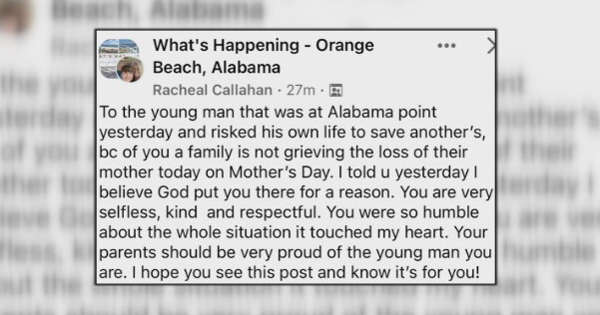 Social media message from Rachael Callahan in Alabama Social media message from Rachael Callahan in Alabama