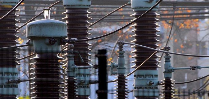 Electrical substation in Austin Texas