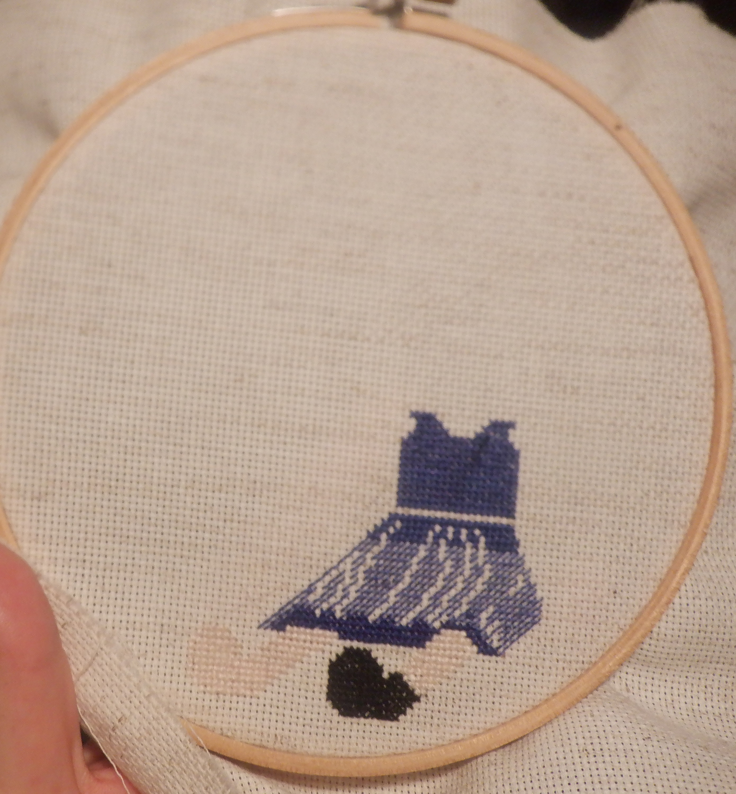 Photo I took of my cross stitch progress Photo I took of my cross stitch progress