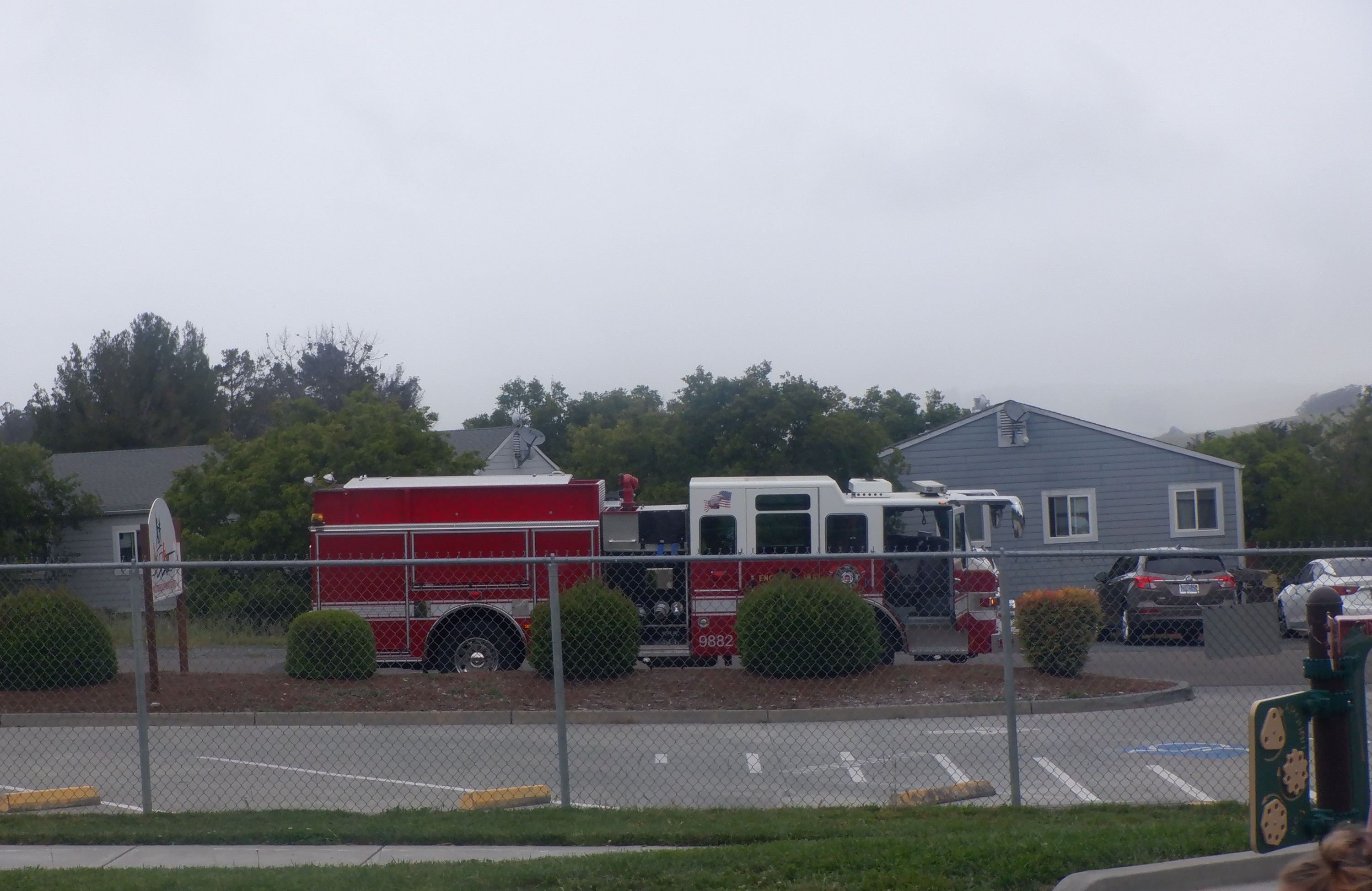 The fire truck that came to the school 