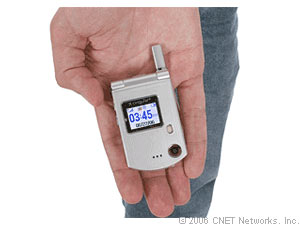 Mini Mobile - When we first heard that the Pantech C300 promised to be the world's smallest flip phone, we weren't terribly excited. Since it seems like every phone these days is hoping to claim the title of the world's thinnest handset, we've grown accustomed to seeing increasingly tiny models. But when we finally got the C300 out of the box, we hardly could believe what we were seeing. This phone isn't just small, it's downright miniature. In fact, it's so small, it's almost a bit ridiculous, and you might mistake it for a child's toy or a prop from the movie Zoolander. Measuring 2.7 by 1.7 by 0.7 inches and weighing a petite 2.5 ounces, it will fit in any pocket, even with its stubby external antenna. Adult hands will find it much too Lilliputian for comfortable use--it's impossible to hold between your head and shoulder--but teens and Hello Kitty aficionados should take to it straight away. It's sold only for Cingular's Go Phone prepaid service, and it's a bit pricey at $119.