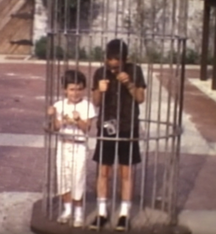 Screen grab of home movie, 1965. Screen grab of home movie, 1965.