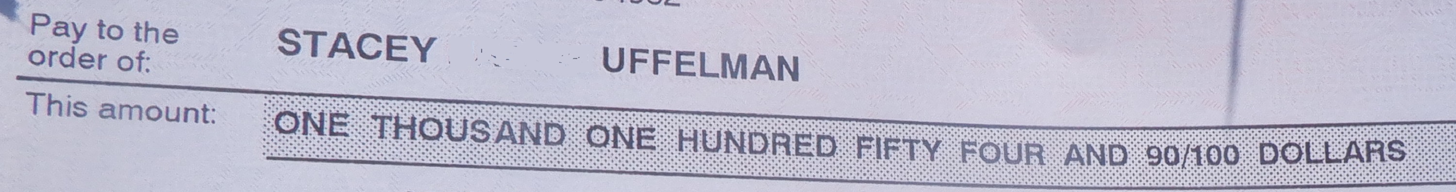Cropped photo of my first paycheck Cropped photo of my first paycheck